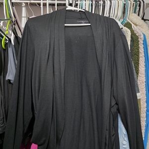 Croft & Barrow Black Open-Front Cardigan